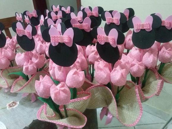Centro de Mesa Minnie Rosa