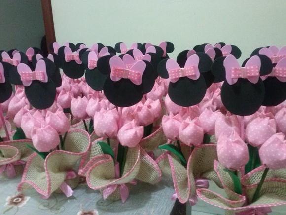 Centro de Mesa Minnie Rosa