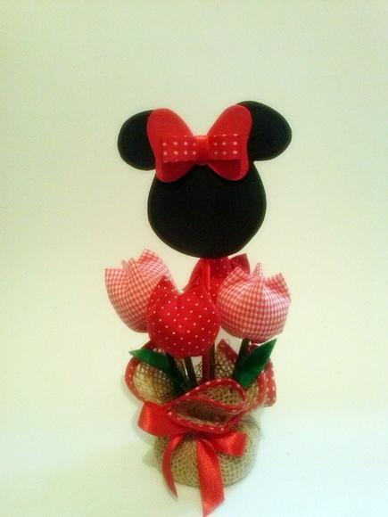 Centro de Mesa Minnie Vermelho