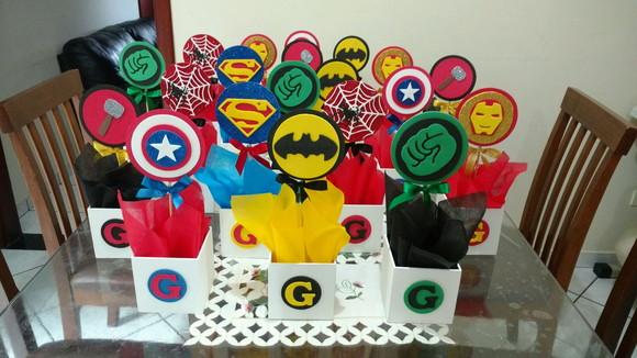 Centro de Mesa Super Heróis