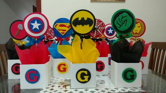 Centro de Mesa Super Heróis