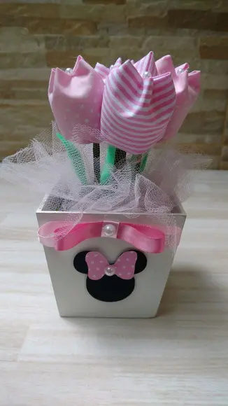 Centro de mesa Minnie Rosa