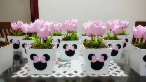 Centro de mesa Minnie Rosa