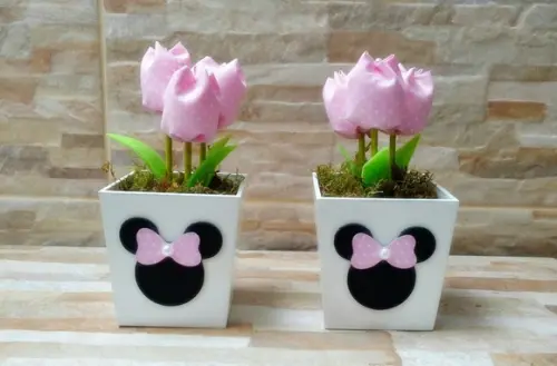 Centro de mesa Minnie Rosa