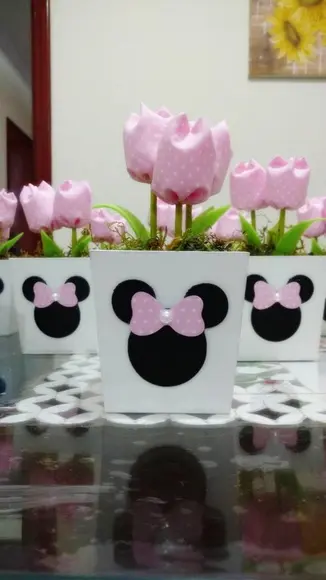 Centro de mesa Minnie Rosa