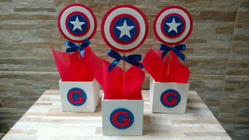 Centro de Mesa Capitão America