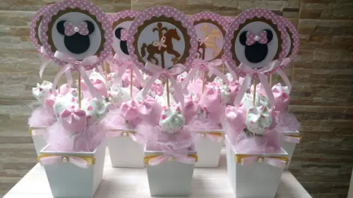 Centro de Mesa Carrossel Encantado da Minnie