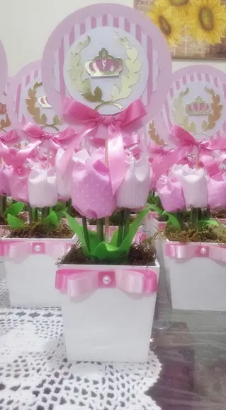 Centro de Mesa Coroa de Princesa
