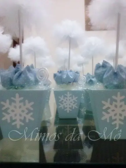 Centro de Mesa Frozen Pompom 1