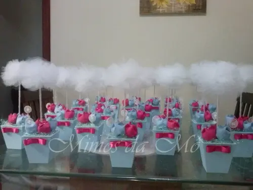 Centro de Mesa Frozen Pompom 2