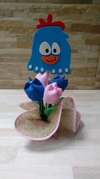Centro de Mesa Galinha Pintadinha Rosa