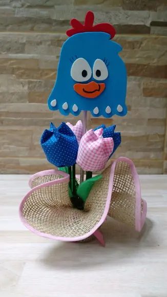 Centro de Mesa Galinha Pintadinha Rosa