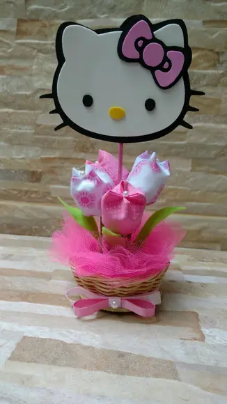 Centro de Mesa Hello Kitty
