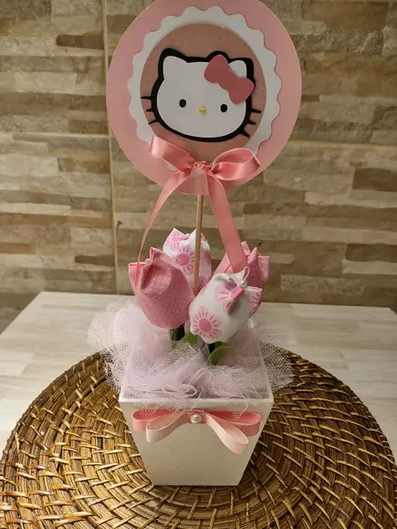 Centro de Mesa Hello Kitty
