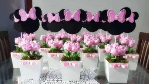 Centro de Mesa Minnie Cachepô