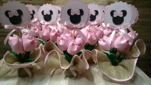 Centro de Mesa Minnie Rosa