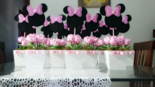 Centro de Mesa Minnie Cachepô