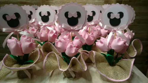 Centro de Mesa Minnie Rosa