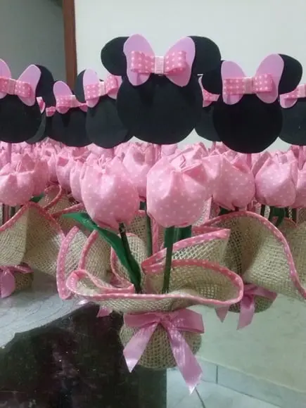 Centro de Mesa Minnie Rosa
