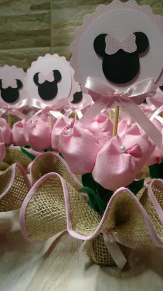 Centro de Mesa Minnie Rosa