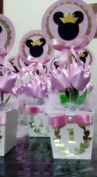 Centro de Mesa Minnie Princesa