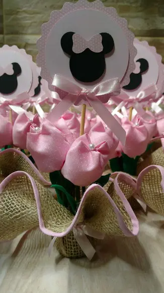 Centro de Mesa Minnie Rosa