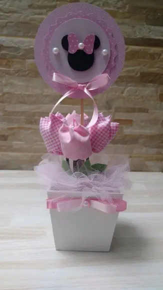 Centro de Mesa Minnie Rosa