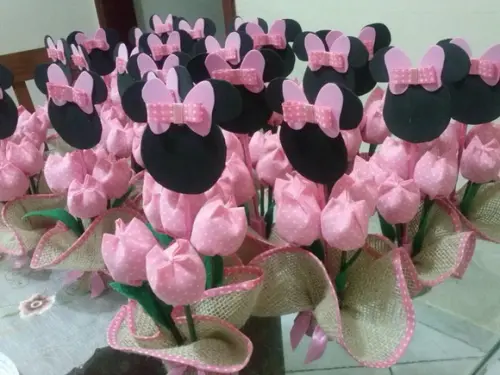 Centro de Mesa Minnie Rosa