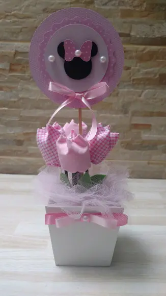 Centro de Mesa Minnie Rosa