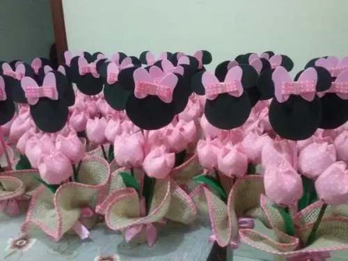 Centro de Mesa Minnie Rosa