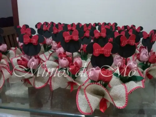 Centro de Mesa Minnie Vermelho
