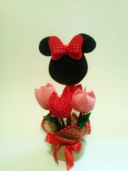Centro de Mesa Minnie Vermelho