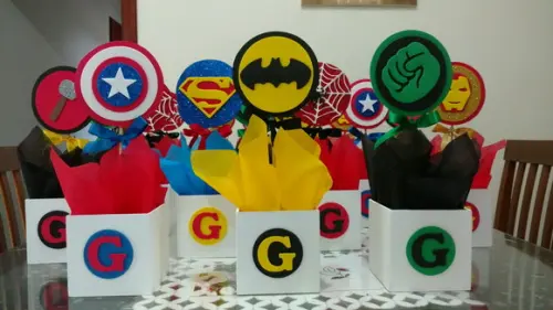 Centro de Mesa Super Heróis