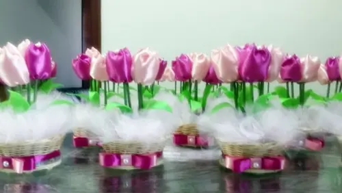 Cestinha de Tulipas
