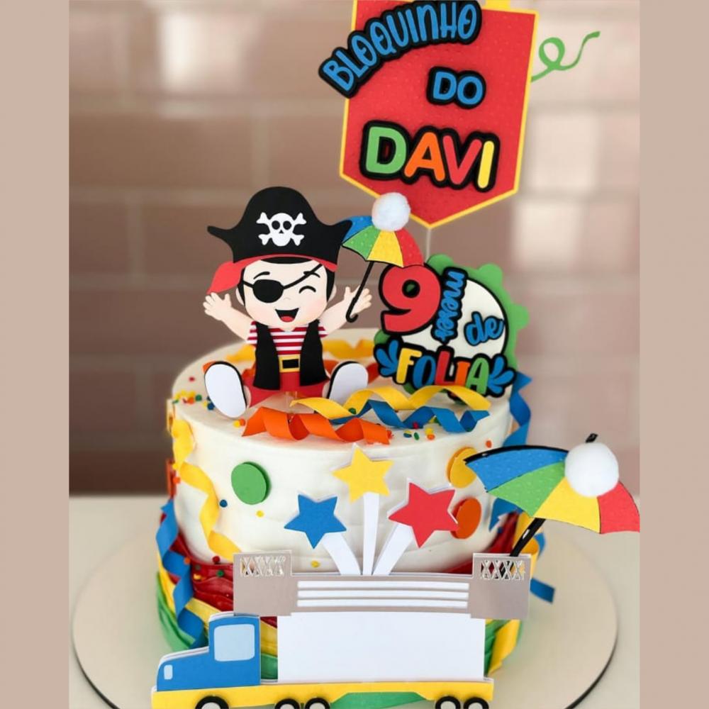 Topo de Bolo Carnaval Carrinho Arquivo de Corte Silhouette