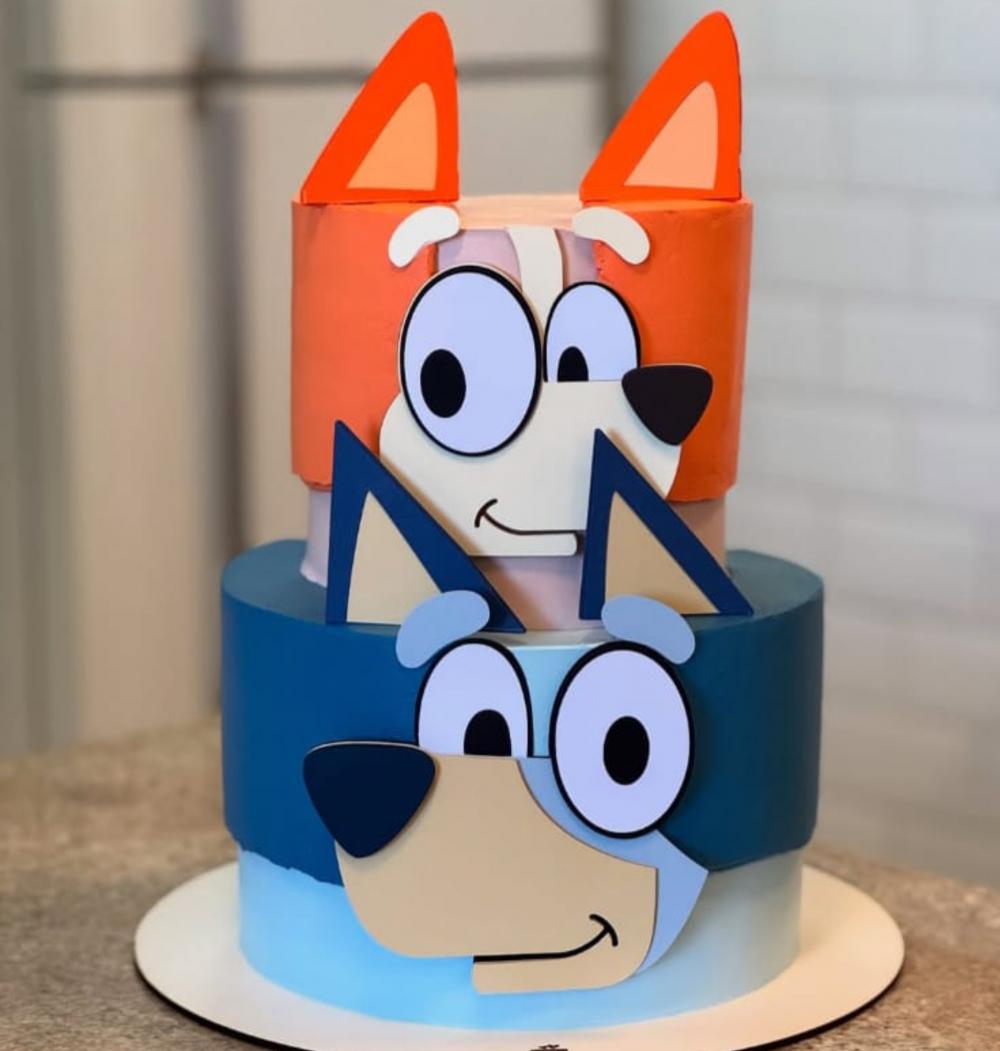 Topo de Bolo Bluey Arquivo de Corte Silhouette Studio