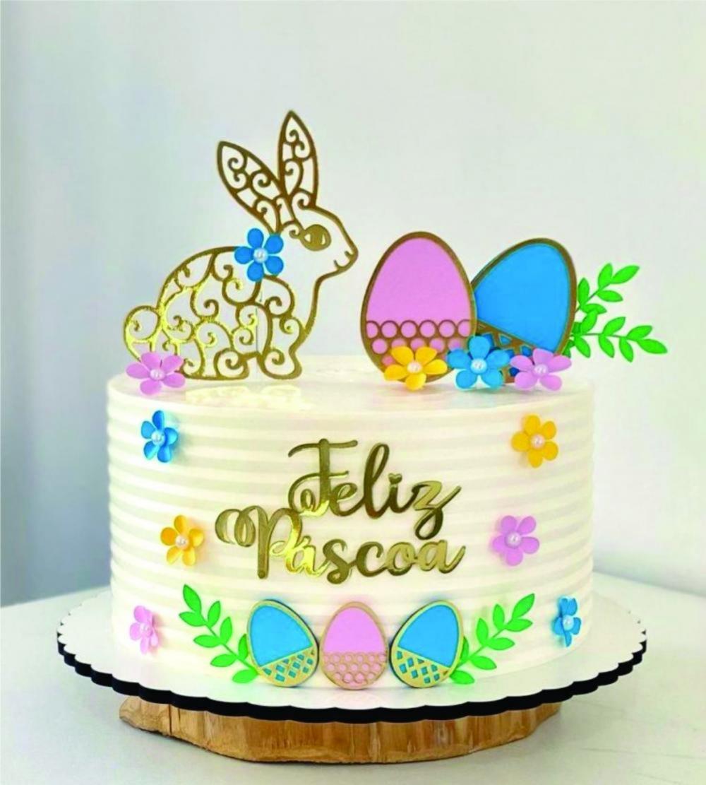 topo de bolo páscoa coelhinho da páscoa