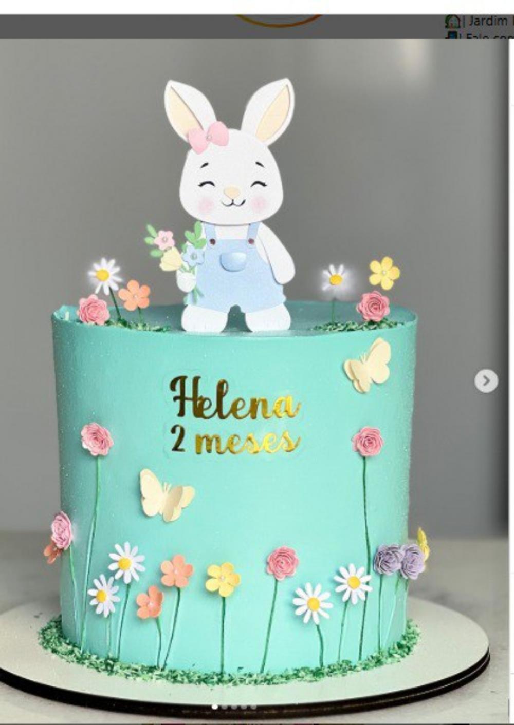 Arquivo de Corte Topo de Bolo Coelhinha Páscoa Arquivo de Corte