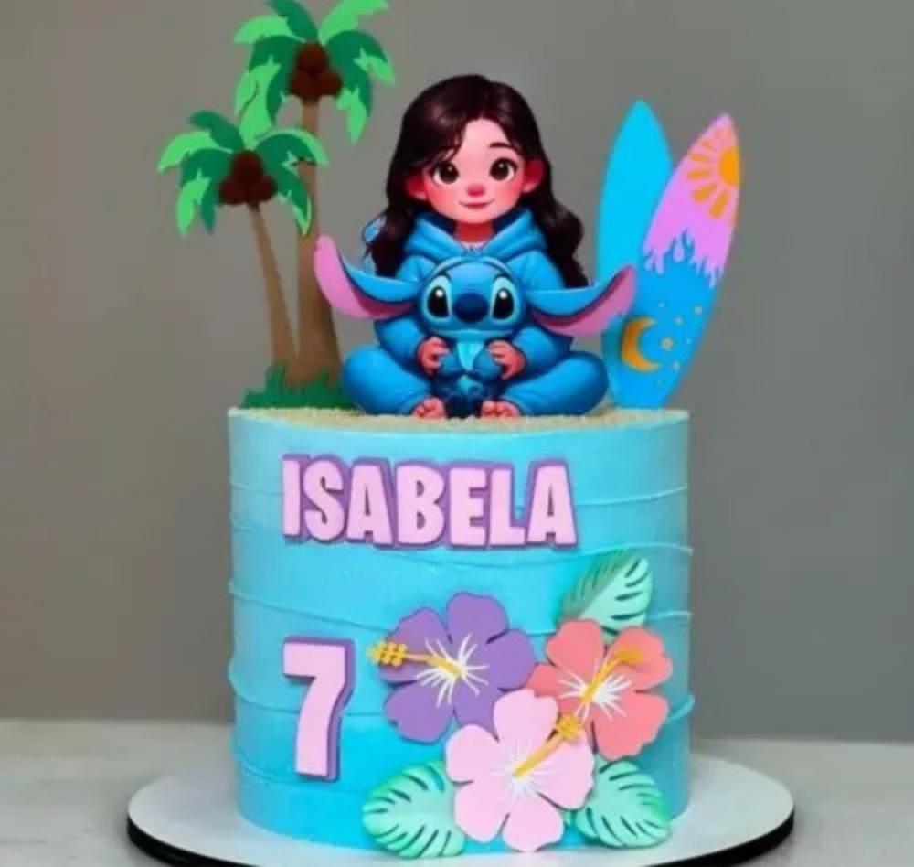 topo de bolo stitch arquivo de corte