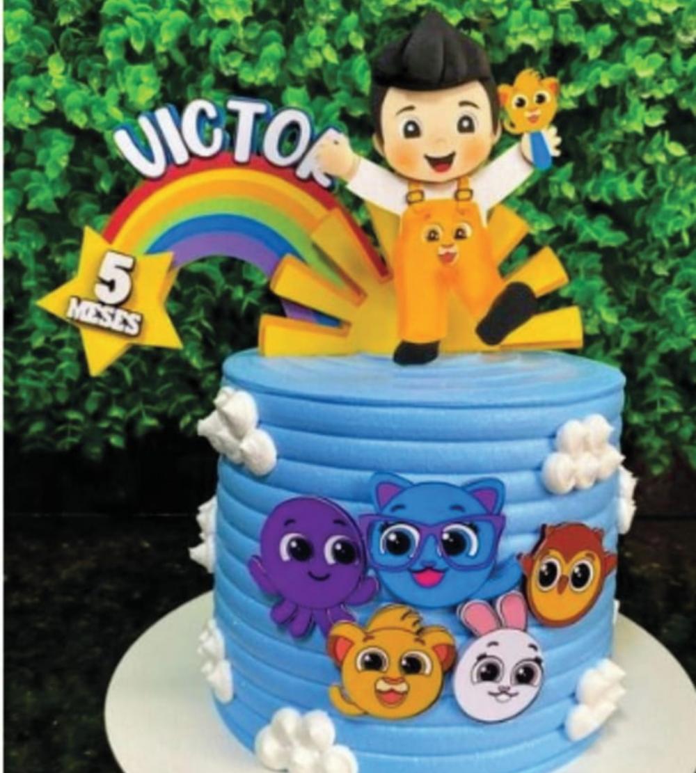 Topo de Bolo Bolofofos Menino Arquivo de Corte