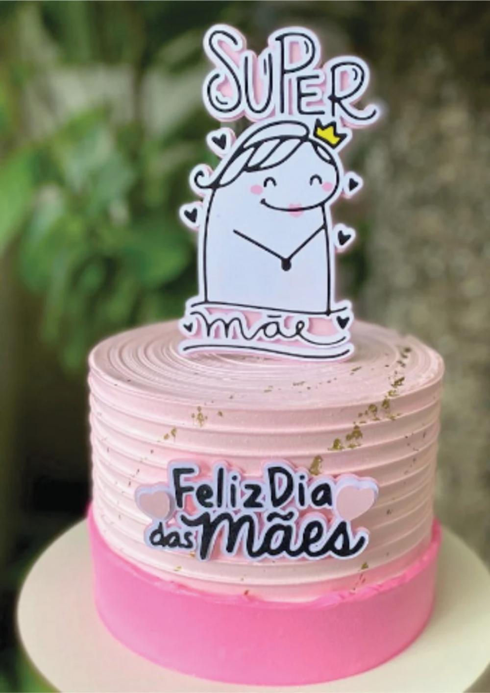 Topo de Bolo Dias Das Mães Flork