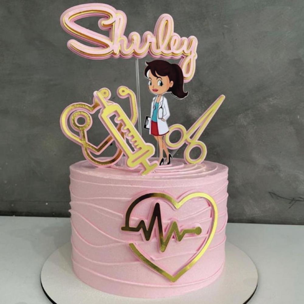 Topo de Bolo Enfermeira Enfermagem Arquivo de Corte