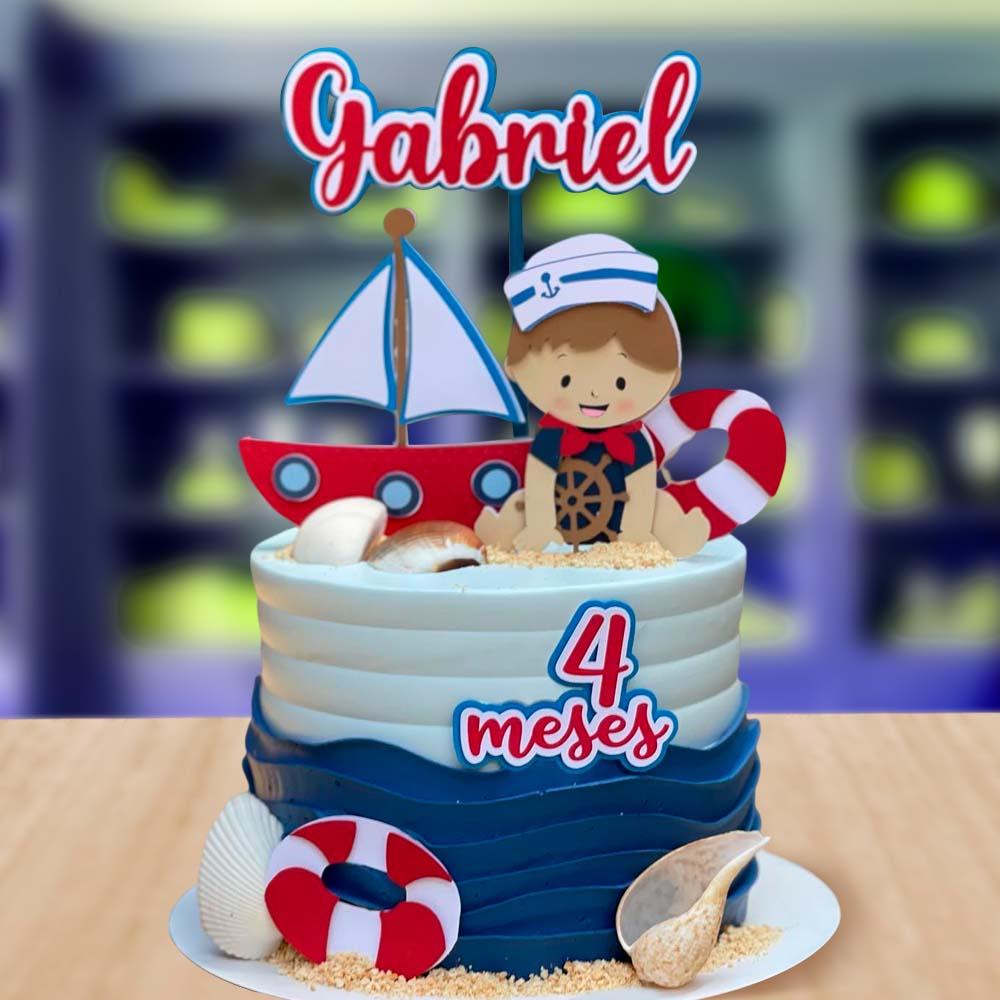 Topo de Bolo Menino Marinheiro