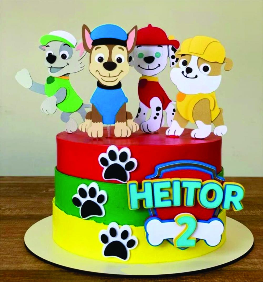 topo de bolo patrulha canina