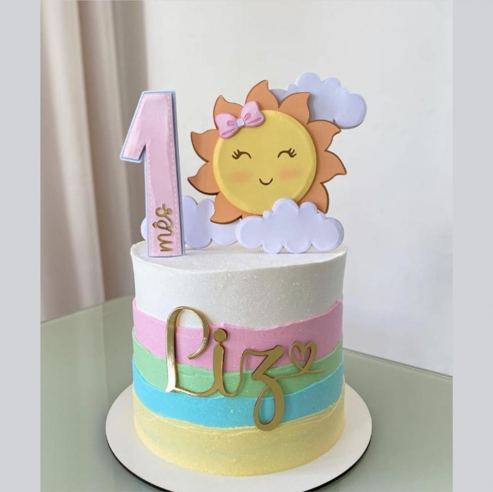 Topo de Bolo Solzinho Arquivo de Corte