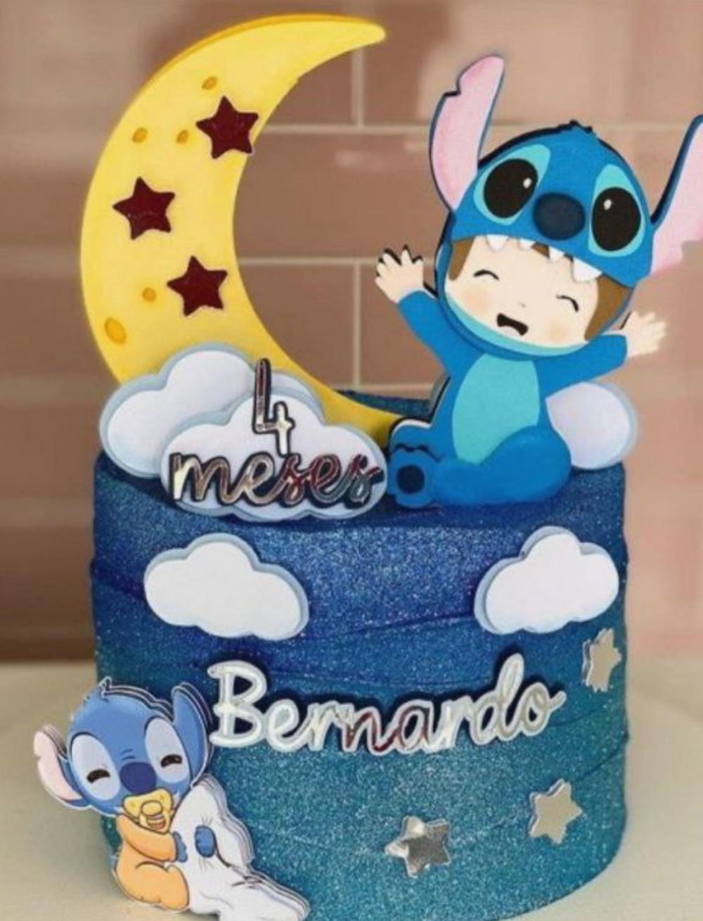 Topo de bolo menino Stitch arquivo de corte