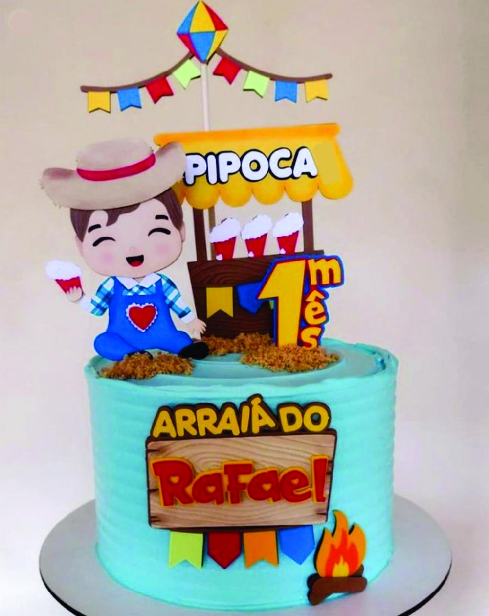 Topo de Bolo Junino Menino Arquivo de Corte