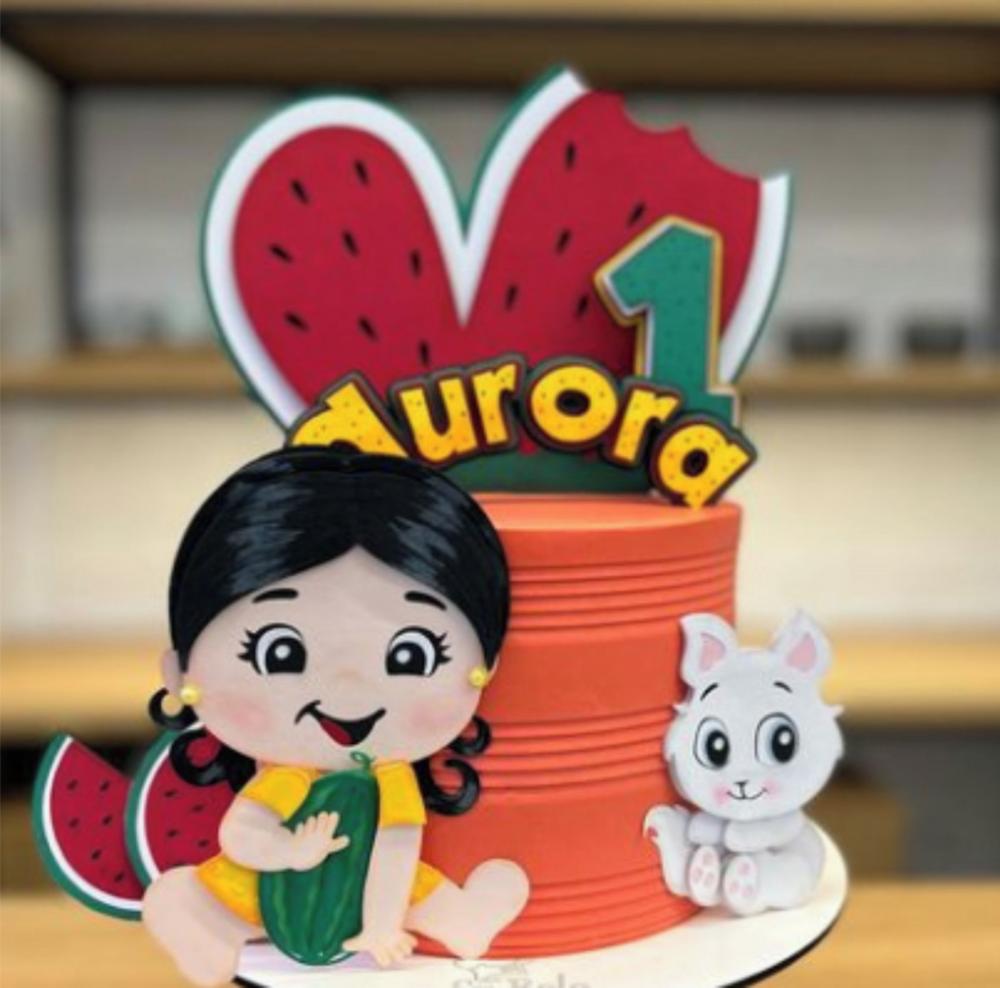 Topo de Bolo Magali Arquivo de Corte Silhouette