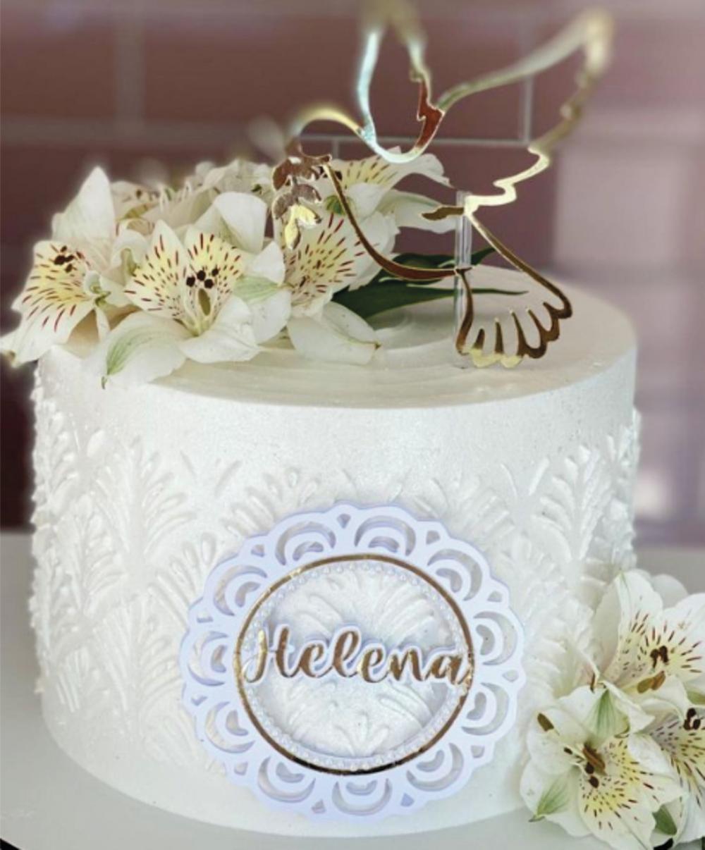 topo de bolo divino espirito santo