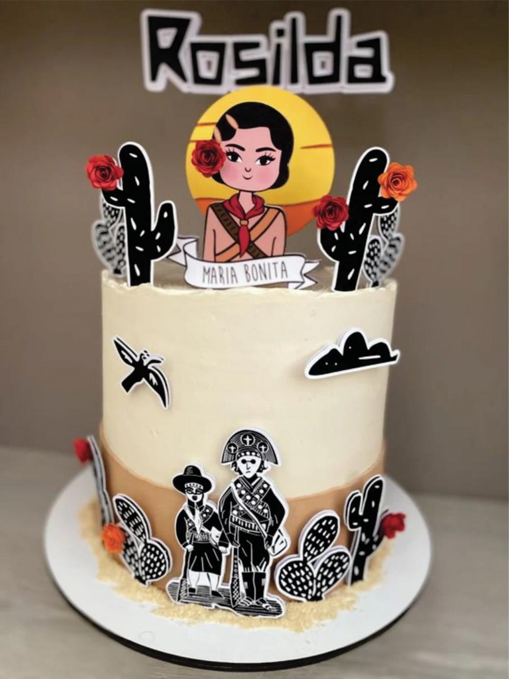 Topo de Bolo Junino Maria Bonita Arquivo de Corte